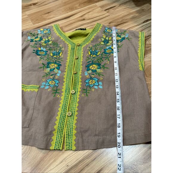 Gudrun Sjoden embroidered vest size Medium - Picture 7 of 7